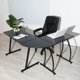 thumbnail image 2 of Escritorio en forma L Negro, Escritorio Grande(147*112*74cm) HOMEMAKE FURNITURE Industrial, 2 of 5