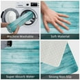 thumbnail image 3 of Vsdgher Teal Turquoise Wood Flannel Anti-Slip Floor Mat Comfort Mat Outdoor Rug, Indoor Outdoor Rugs for Home, Office, Laundry 16''x24''in, 3 of 7