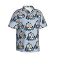 thumbnail image 2 of Easygdp Police Car Men's Hawaiian Shirts Print Lapel Short Sleeve for Beach, vacation, party, casual occasions - Large, 2 of 9