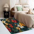 thumbnail image 4 of Hibiscus Area Rug 6x8, Tropical Flowers Leaves Rugs for Living Room, Tropical Plants Carpet, Soft Non Slip Machine Washable Fluffy Easy Clean, for Bedroom Dining Room Floor Home Decor Rug Xsu&-236, 4 of 7