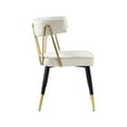 thumbnail image 4 of Meridian Furniture Rheingold Cream Velvet Dining Chair (Set of 2), 4 of 7