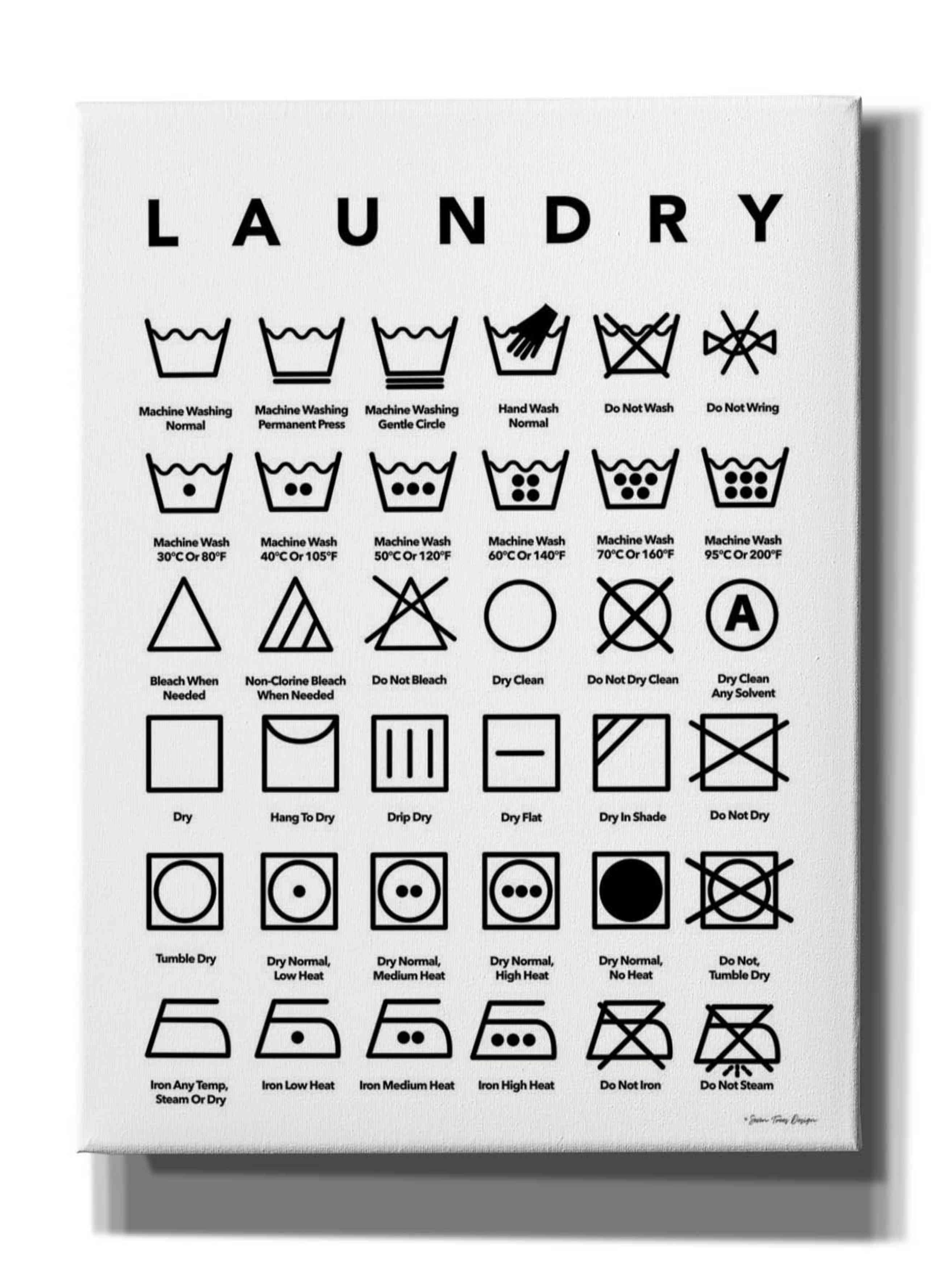 Printable Laundry Symbols Laundry Guide Printable Laundry Room Art  Printable Laundry Symbols Laundry Guide Printable Laundry Room Art