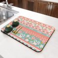 thumbnail image 3 of Washable Rubber Boho Floral Patchwork Dish Drying Mats for Kitchen Counter Home Large Coffee Bar Pad Accessories and Decor for Utensils Stemware 23.5''x15.5'', 3 of 7