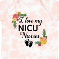 thumbnail image 4 of Inktastic I Love My Nicu Nurses with Baby Footprints and Flowers Boys or Girls Baby Bodysuit, 4 of 5
