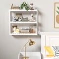 thumbnail image 4 of Bathroom Shelves Over Toilet Storage - 3 Tier Wall Mounted Bamboo Bathroom Shelf Organizer Multifunctional Adjustable Layer Free Standing Utility Shelves for Bathroom Living Room Kitchen, White, 4 of 7