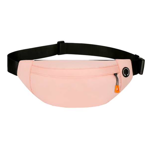 Minnieouse Riñonera clásica con gran apertura para teléfonos y billetera, bolso de cintura elegante y con manos libres para hombres y mujeres Bolsas de mensajero y de hombro Rosa