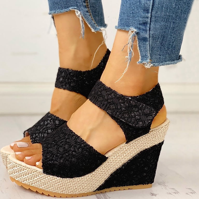Women's Wedge Sandals: Dressy High Heel Espadrilles With Ankle Strap & Platform For Summer Parties