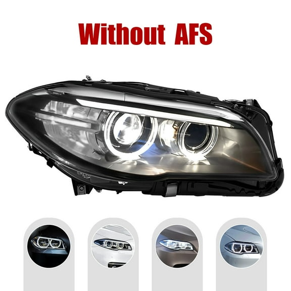 FOR BMW 5 SERIES F10 F18 W/oAFS XENON Right HEADLIGHT 528I 535I 550I M5 2014-17 Black Quality Assurance