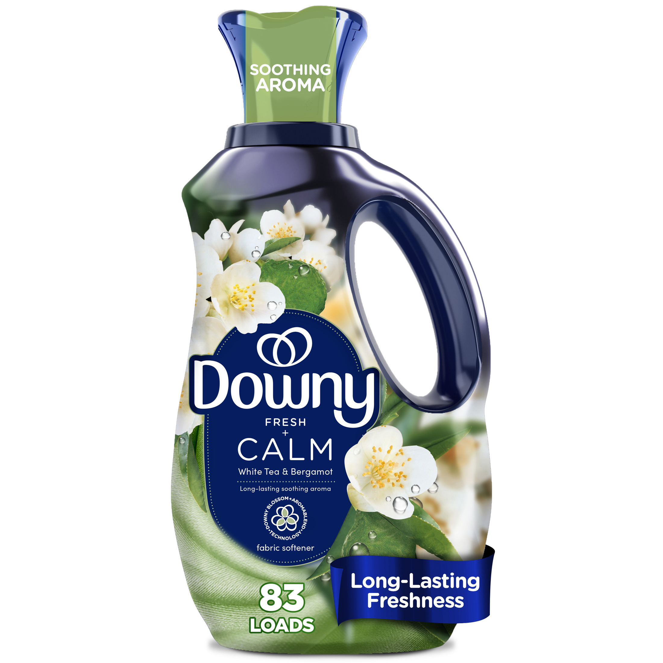 Downy Calm Liquid Fabric Softener, White Tea & Bergamot, 56 oz photo 1