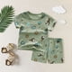 thumbnail image 5 of Gibobby Conjunto de sudadera y pantalón para niños Camisas de manga corta para niños pequeños, Tops, pantalones cortos, traje de 2 uds, conjunto de verano de (H, 6-7 Años), 5 of 5
