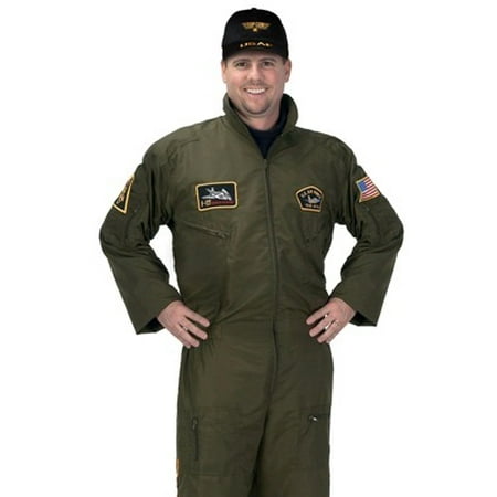 Adult Mens Costume Air Force Fighter Jet Pilot Suit L Adult Large