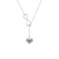 thumbnail image 2 of Delight Jewelry Silvertone Follow Your Heart Silver tone Elegant Infinity Lariat Necklace, 2 of 4