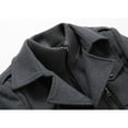 thumbnail image 6 of Men's Business Woolen Coat Fashion Double Collar Mid-length Woolen Jacket For Autumn/ Winter, 6 of 8