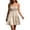 White, variant on Kureaily Short Dress Solid Ruffle Hem Sleeveless Summer Mini Sexy (Blue,Large)