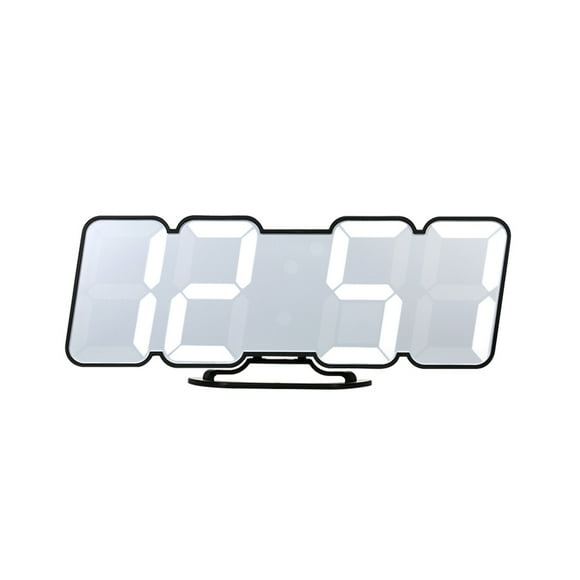 Yeacher 3D Wireless Remote Digital RGB LED Alarm Clock USB Powered Time/Temperature/Date Display 115-Color Changing 3-Level Brightness Sound Control Wall Desktop Clock--Black