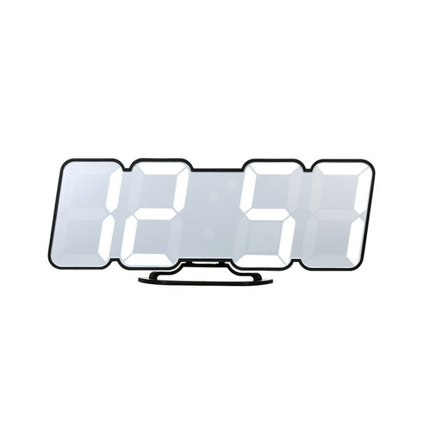 Reloj de alarma LED RGB digital remoto inalámbrico 3D Tiempo de visualización / temperatura / fecha TOMSHOO Negro