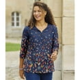 thumbnail image 2 of Atlas for Women Womens Leaf Print Crepe Blouse, 2 of 4
