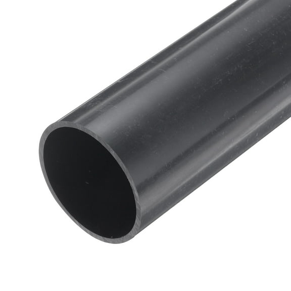 Rigid Round Pipe 54.7mm ID 60mm OD 9" Length Dark Grey High Impact for Water Pipe, Crafts, Cable Sleeves