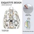 thumbnail image 5 of Corgi Dog and Footprints Backpack for School,Cute School Bag,Schoolbag with Adjustable Shoulder Straps & Padded Back,15"x11.42"x5.5", 5 of 6