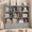 Gray, variant on Lukstr Kids Toy Storage Organizer with White Bookshelf, 6 Removable Toy Bins, 5-Tier Toy Organizers with Stuffed Animal Storage, Anti-Tip Design