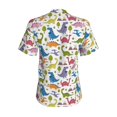 thumbnail image 3 of Uemuo Cute Dinosaur Printed Women's Classic V-Neck T-Shirt - Soft, Breathable, Moisture-Wicking, Perfect for Casual, Office, Travel, and Everyday Wear-Small, 3 of 5