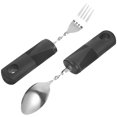thumbnail image 2 of Foldable Adaptive Utensils Stainless Steel 1 Set 7.7x1x0.8in, 2 of 8