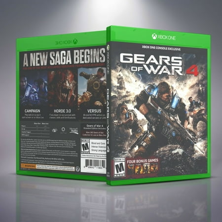 Gears of War 4 - Replacement Xbox One Cover and Case. NO GAME!!