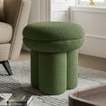 thumbnail image 2 of Furniture of America Thia I Modern 17.5" Upholstered Mushroom-Shape Design Stool, Green, 2 of 13