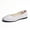 White, variant on Woobling Ladies Walking Shoe Square Toe Flats Slip On Casual Shoes Fashion Moccasins Work Multi Colors Comfort Ballet Flat White 7