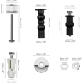 thumbnail image 5 of Toilet Seat Hinge Fixings 5 Pairs Rubber Expandable Screw Hinge For Toilet Lid, 5 of 5