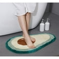 thumbnail image 2 of Fennco Styles Green Avocado Shaped Anti-Slip Bath Mat Small Bathroom Rug 20" W x 32" L - Fruit Design Water Absorbent Plush Foot Mat for Home Décor, Kids Room, Living Room, Nursery Décor, 2 of 5