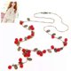thumbnail image 1 of Fashion Retro Chain Necklace Sweater Chain Red Berries Red Beautiful Jewelry Decorations Women Girls, 1 of 5