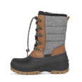 thumbnail image 4 of Acton Energy Kids Winter Boots, Tan and Grey - Waterproof, Synthetic Leather, Memory Foam Insole, 4 of 5
