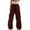 Red, variant on Linen Pants Women Summer Solid Color Cargo Parachute With Pockets Loose Fit Vintage Sweatpants Outwear,Red,XL