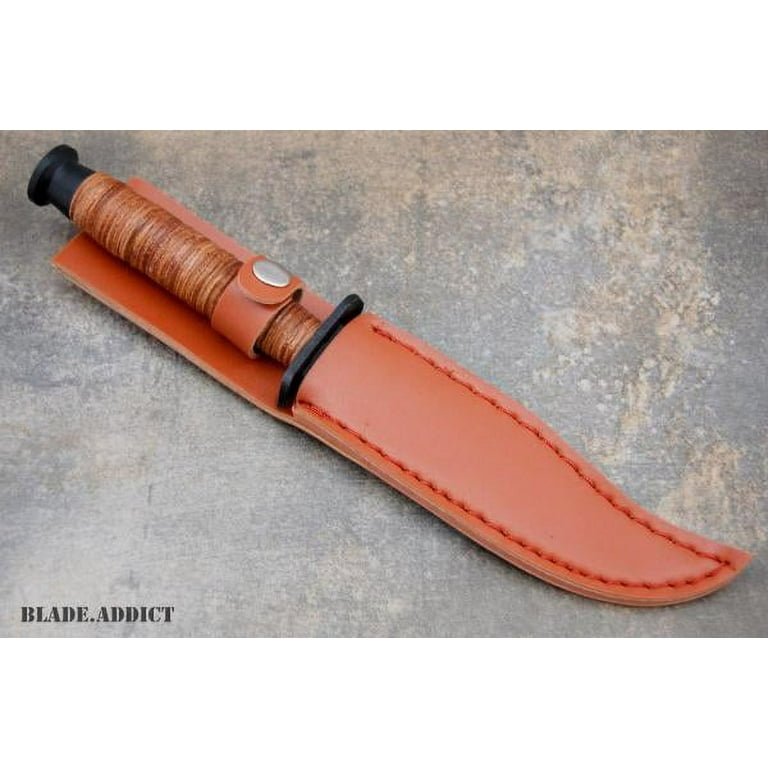 9.5 Inches Wood Fixed Blade Knife for Hunting Camping Outdoor Leather Sheath  - China Wood Handle Knife, Tactical Knife