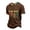 Coffee, variant on jxwkldstb Vintage 1969 Original Parts Short Sleeve Crew Neck T Shirt with Rainbow Trim and Graphic Print for Men Women