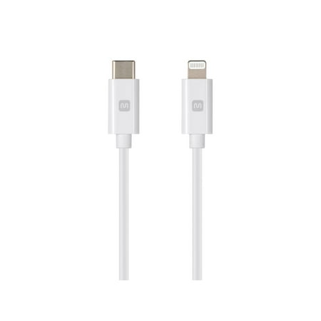UPC: 0889028125342 | Monoprice Apple MFi Certified Lightning to USB Type-C and Sync Cable – 1.5 Feet – White | Compatible with iPod  iPhone  iPad with Lightning Connector
