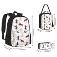 thumbnail image 2 of Bingfone Yoga Labrador Retriever for Backpack Lunch Bag Pencil Case Set, Large Capacity School Backpack Combination Three-piece Set, Unisex, 2 of 7