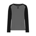 thumbnail image 7 of Diufon Plus Size Long Sleeve Tops for Women Fall Fashion Color Block Crewneck Top Casual Loose Basic Shirts, 7 of 7
