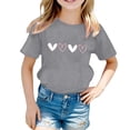 thumbnail image 3 of T-Shirt Décontracté Cool à Imprimé Graphique de la Saint-Valentin pour Enfants et Jeunes, 3 of 3