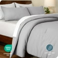 thumbnail image 3 of Bare Home Down Alternative Comforter Set - 3-Pieces - All Seasons - California King, Light Gray, 3 of 5