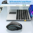 thumbnail image 4 of Large Wireless Mouse for Big Hands, X-31 Cordless Ergo Computer Mouse, 6 Buttons, 5-Level 4800 DPI, 18 Months Battery Life, for Laptop, PC, Chromebook (Black), 4 of 4