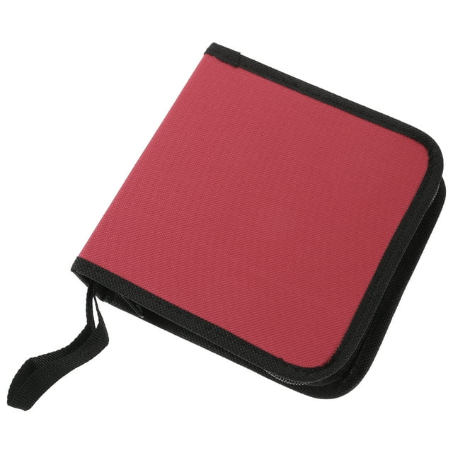 KAKOWELY Étui pour CD avec Lanière, Sac de Rangement pour CD Auto, Support de Disque DVD, Capacité 40, 6.3"X6.1"X1.97 Pouces