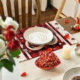 thumbnail image 4 of Sm:)e Red Black Love Valentine's Day Placemats Set of 4, 12x18 Inch, 4 of 7