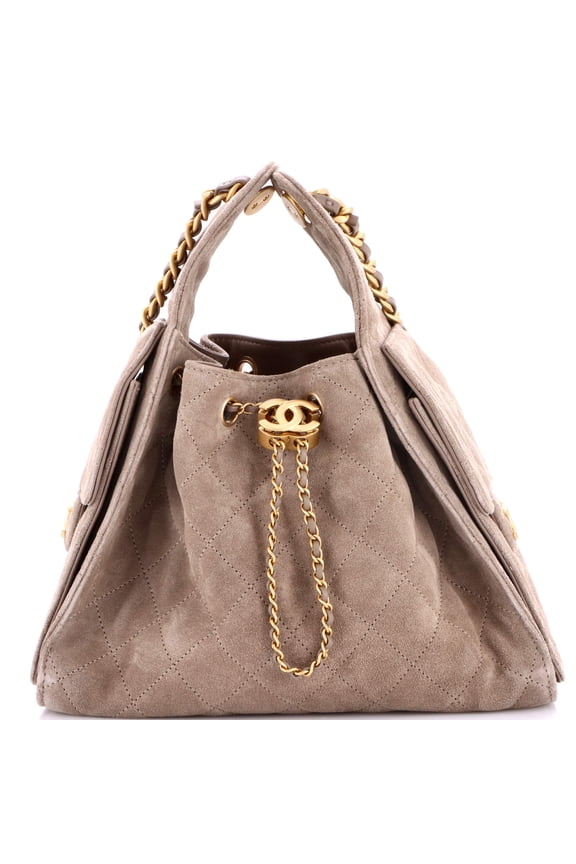 Pre-Owned 25 Hobo Bag Quilted Suede Small By Rebag