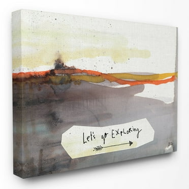 The Stupell Home Decor Collection Lets Go Exploring Painterly Landscape Wall Art