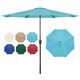 thumbnail image 1 of Sombrilla de patio Simple Deluxe de 2,7 m para exteriores, resistente a los rayos UV, color turquesa, 1 of 8