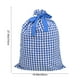 thumbnail image 3 of Bolsa de regalo de Navidad con cordón grande de tela de cuadros | 27,56 x 19,69 in | Saco reutilizable de tela para regalos navideños, caramelos y artículos para fiestas | Colores festivos Negro, 3 of 6