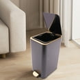 thumbnail image 3 of Step Trash Can, Hands-Free Pedal Bin 3.17Gal Black Gold 9.45x7.09x14.57in, 3 of 19
