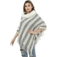thumbnail image 6 of ZhangBaoLin Women Shawl Wrap Cardigan Knit Poncho Cape Sweater Coat Fashion Wool Neck Tassels Knitwear, 6 of 6